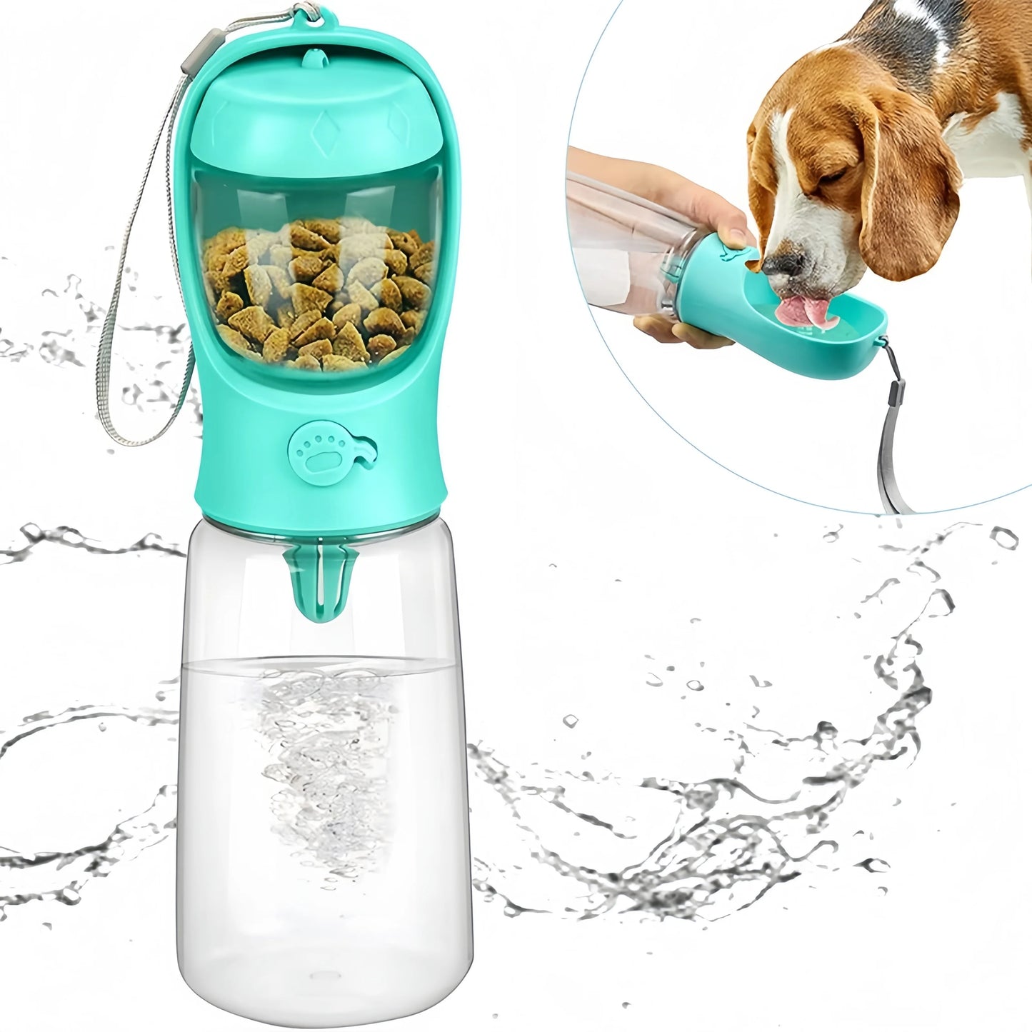 Portable 2-in-1 Pet Water & Food Bottle