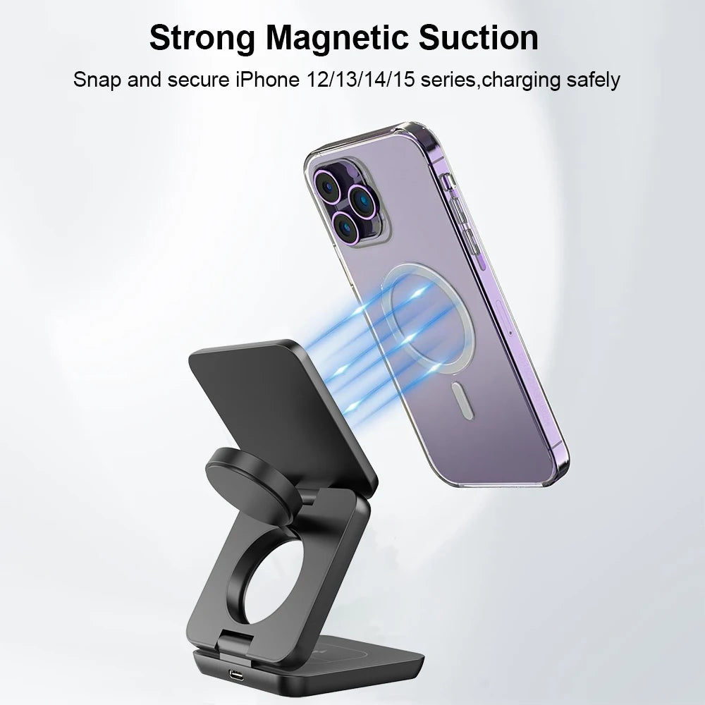 3-in-1 Magnetic Wireless Charging Station