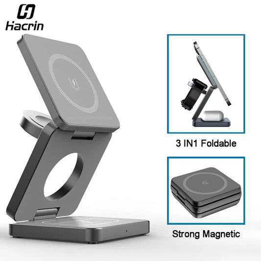 3-in-1 Magnetic Wireless Charging Station