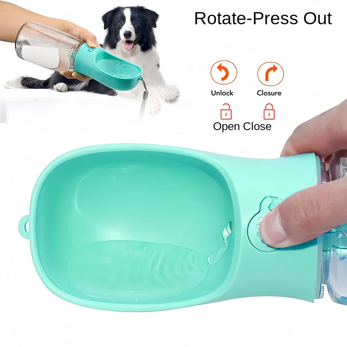 Portable 2-in-1 Pet Water & Food Bottle